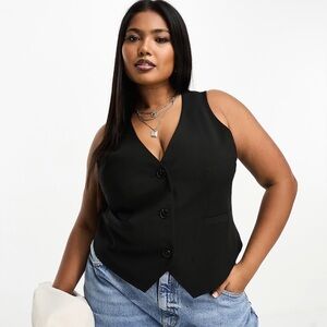 Black Button-Up Vest